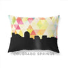 Colorado Springs Colorado geometric skyline - Pillow | Lumbar / Yellow - Geometric Skyline