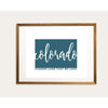 Colorado State Song - 5x7 Unframed Print / Teal - State Song