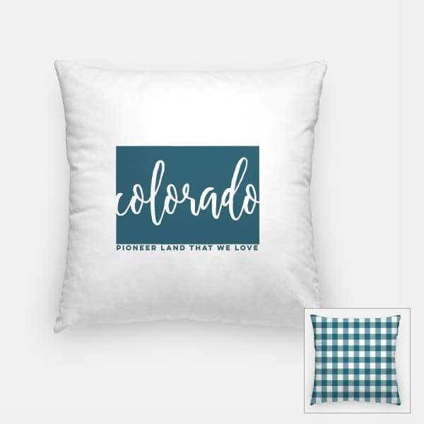 Colorado State Song - Pillow | Square / Teal - State Song