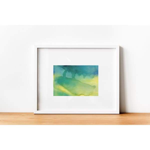 Colorado state watercolor - 5x7 Unframed Print / Yellow + Teal - State Watercolor