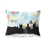 Columbia Missouri geometric skyline - Pillow | Lumbar / LightSkyBlue - Geometric Skyline