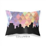 Columbia South Carolina geometric skyline - Pillow | Lumbar / RebeccaPurple - Geometric Skyline