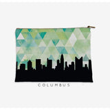 Columbus Ohio geometric skyline - 5x7 Unframed Print / Green - Geometric Skyline