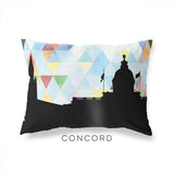 Concord New Hampshire geometric skyline - Pillow | Lumbar / LightSkyBlue - Geometric Skyline