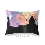 Concord New Hampshire geometric skyline - Pillow | Lumbar / RebeccaPurple - Geometric Skyline