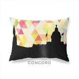 Concord New Hampshire geometric skyline - Pillow | Lumbar / Yellow - Geometric Skyline