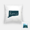 Connecticut ’home’ state silhouette - Pillow | Square / DarkSlateGray - Home Silhouette