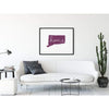 Connecticut ’home’ state silhouette - 5x7 Unframed Print / Purple - Home Silhouette