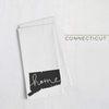 Connecticut ’home’ state silhouette - Tea Towel / Black - Home Silhouette