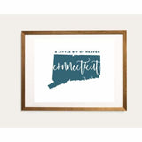 Connecticut State Song - 5x7 Unframed Print / Teal - State Song
