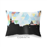 Corinth Vermont geometric skyline - Pillow | Lumbar / LightSkyBlue - Geometric Skyline