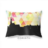 Corinth Vermont geometric skyline - Pillow | Lumbar / Yellow - Geometric Skyline