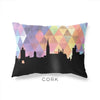 Cork Ireland geometric skyline - Pillow | Lumbar / RebeccaPurple - Geometric Skyline