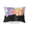 Coronado California geometric skyline - Pillow | Lumbar / RebeccaPurple - Geometric Skyline
