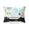 Cupertino California geometric skyline - Pillow | Lumbar / LightSkyBlue - Geometric Skyline