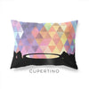 Cupertino California geometric skyline - Pillow | Lumbar / RebeccaPurple - Geometric Skyline