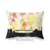 Cupertino California geometric skyline - Pillow | Lumbar / Yellow - Geometric Skyline