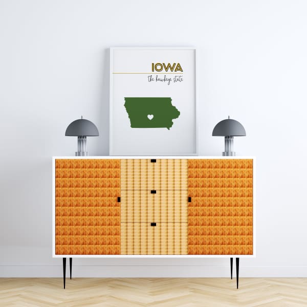 Customizable Iowa state art | wanderlust gifts and home decor