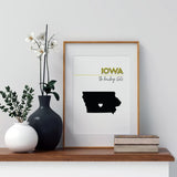 Customizable Iowa state art - Customizable