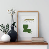 Customizable Louisiana state art - Customizable