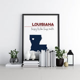 Customizable Louisiana state art - Customizable