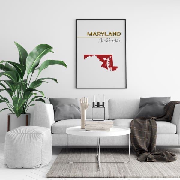 Customizable Maryland state art - Customizable