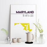 Customizable Maryland state art - Customizable
