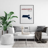 Customizable Massachusetts state art - Customizable
