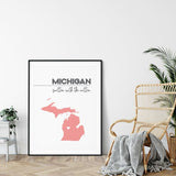 Customizable Michigan state art - Customizable
