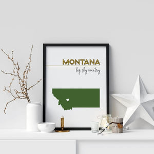 Customizable Montana state art - Customizable