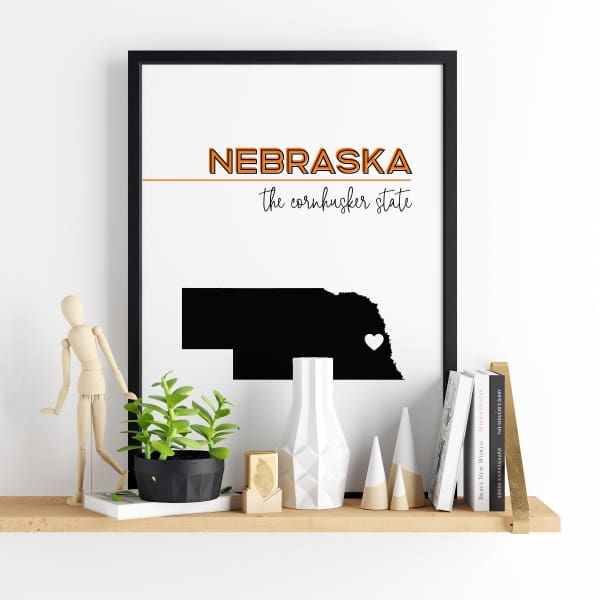 Customizable Nebraska state art - Customizable