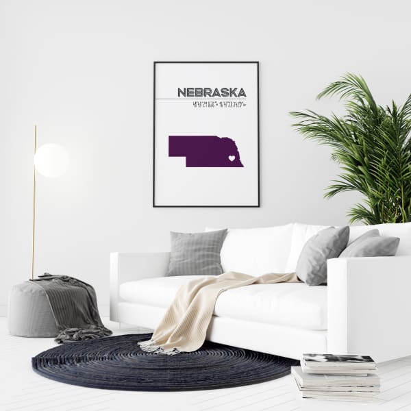 Customizable Nebraska state art - Customizable