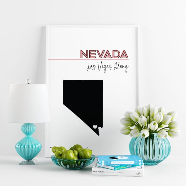 Customizable Nevada state art - Customizable