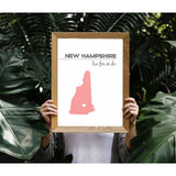 Customizable New Hampshire state art - Customizable