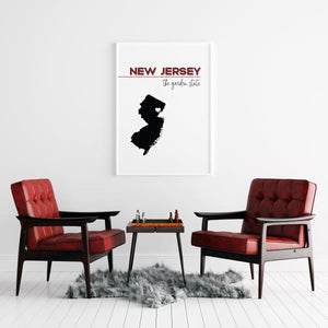 Customizable New Jersey state art - Customizable