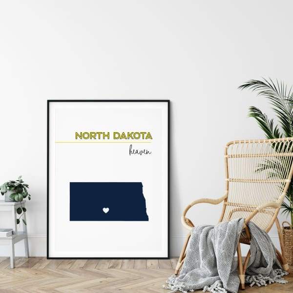 Customizable North Dakota state art - Customizable