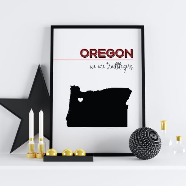 Customizable Oregon state art - Customizable