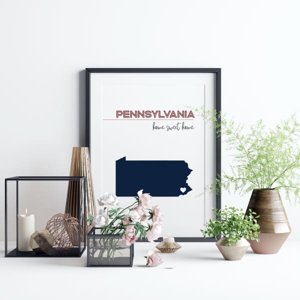 Customizable Pennsylvania state art - Customizable