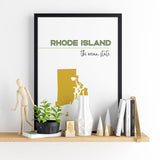Customizable Rhode Island state art - Customizable