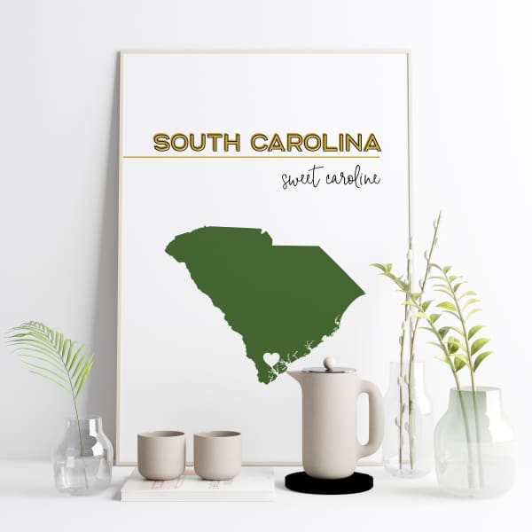 Customizable South Carolina state art - Customizable