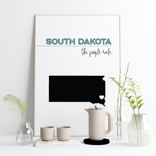 Customizable South Dakota state art - Customizable