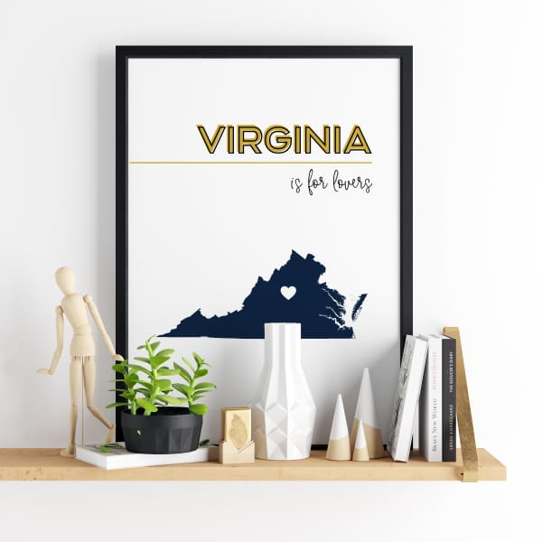 Customizable Virginia state art - Customizable