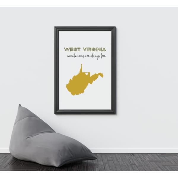 Customizable West Virginia state art - Customizable