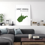Customizable West Virginia state art - Customizable