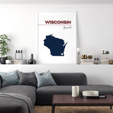 Customizable Wisconsin state art - Customizable