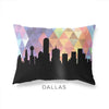 Dallas Texas geometric skyline - Pillow | Lumbar / RebeccaPurple - Geometric Skyline