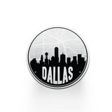 Dallas Texas skyline and city map design | in multiple colors - Coasters | Set of 2 / Black - City Road Maps
