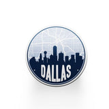 Dallas Texas skyline and city map design | in multiple colors - Coasters | Set of 2 / Navy - City Road Maps
