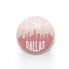 Dallas Texas skyline and city map design | in multiple colors - Coasters | Set of 2 / Pink - City Road Maps