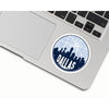 Dallas Texas skyline and city map design | in multiple colors - Sticker / Navy - City Road Maps